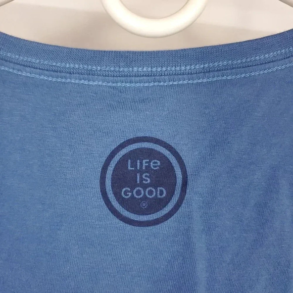 Women's Crusher Tee LIFE IS GOOD Shirt SZ S Small Golden Retriever Dog Mom VNeck - Picture 5 of 9
